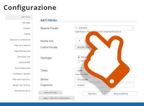 pochi passaggi per configurare l'intestazione